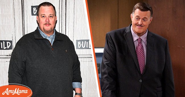 Billy Gardell attends the Build Series to discuss the show "Sun Records" 2017, New York City [Left] Gardell as Bob in "Bob Hearts Abishola" [Right] | Photo: Getty Images 