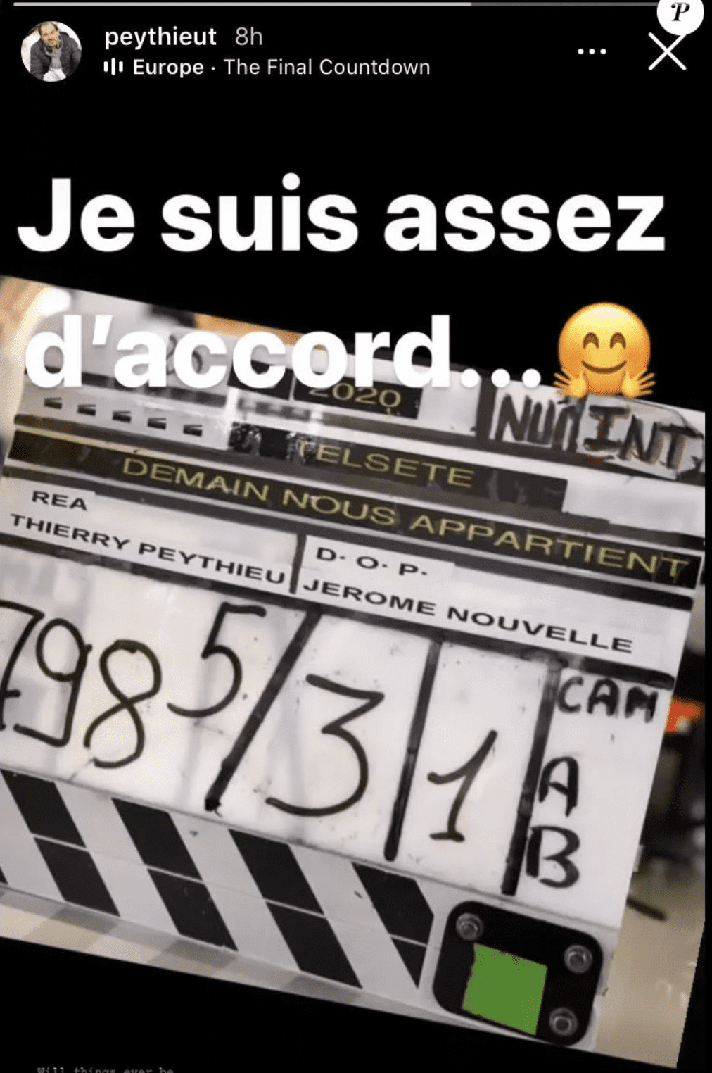 La storie de Thierry Peythieu. | Photo/instagram