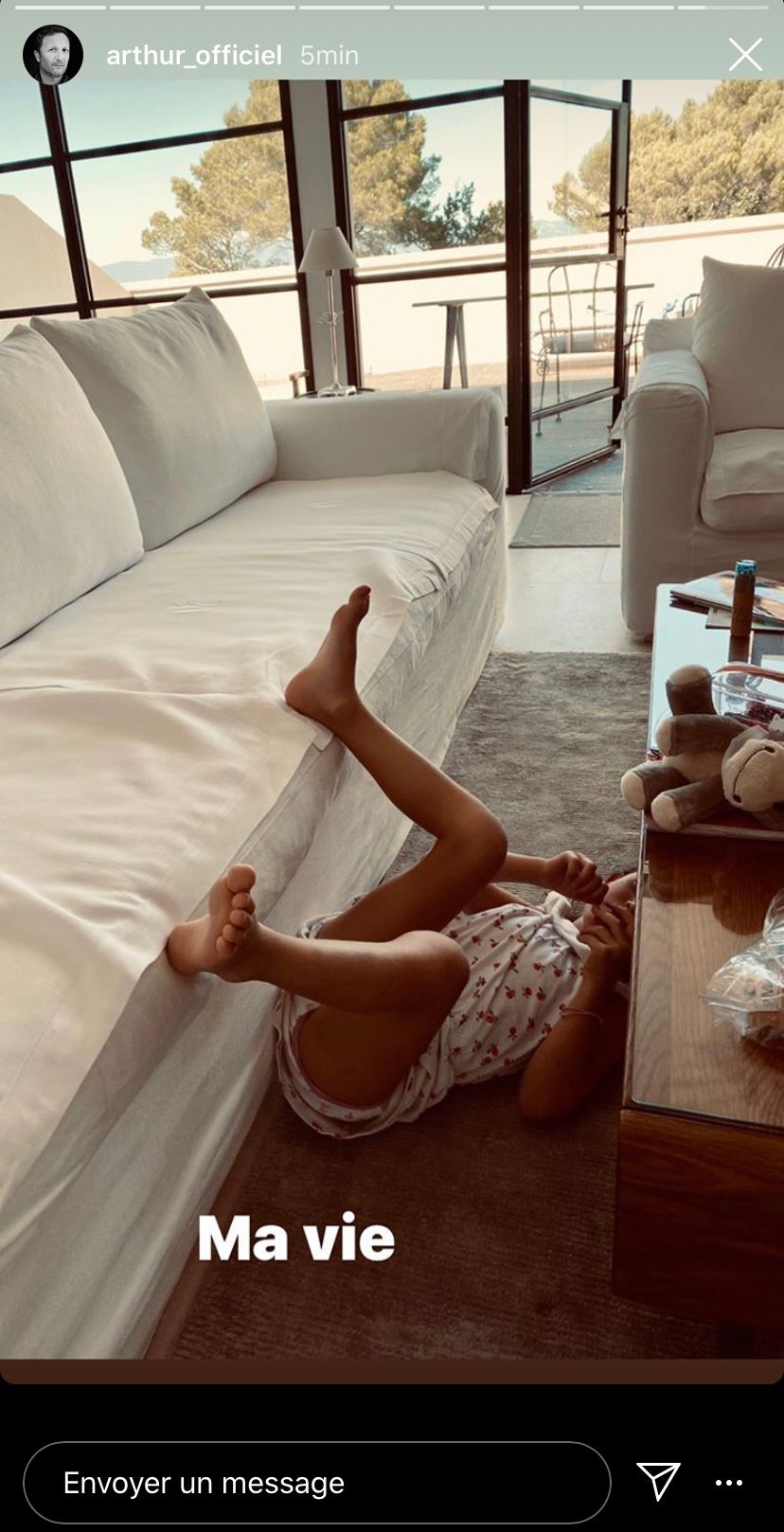 Image de la story Instagram d'Arthur. | Photo : Thmbnail