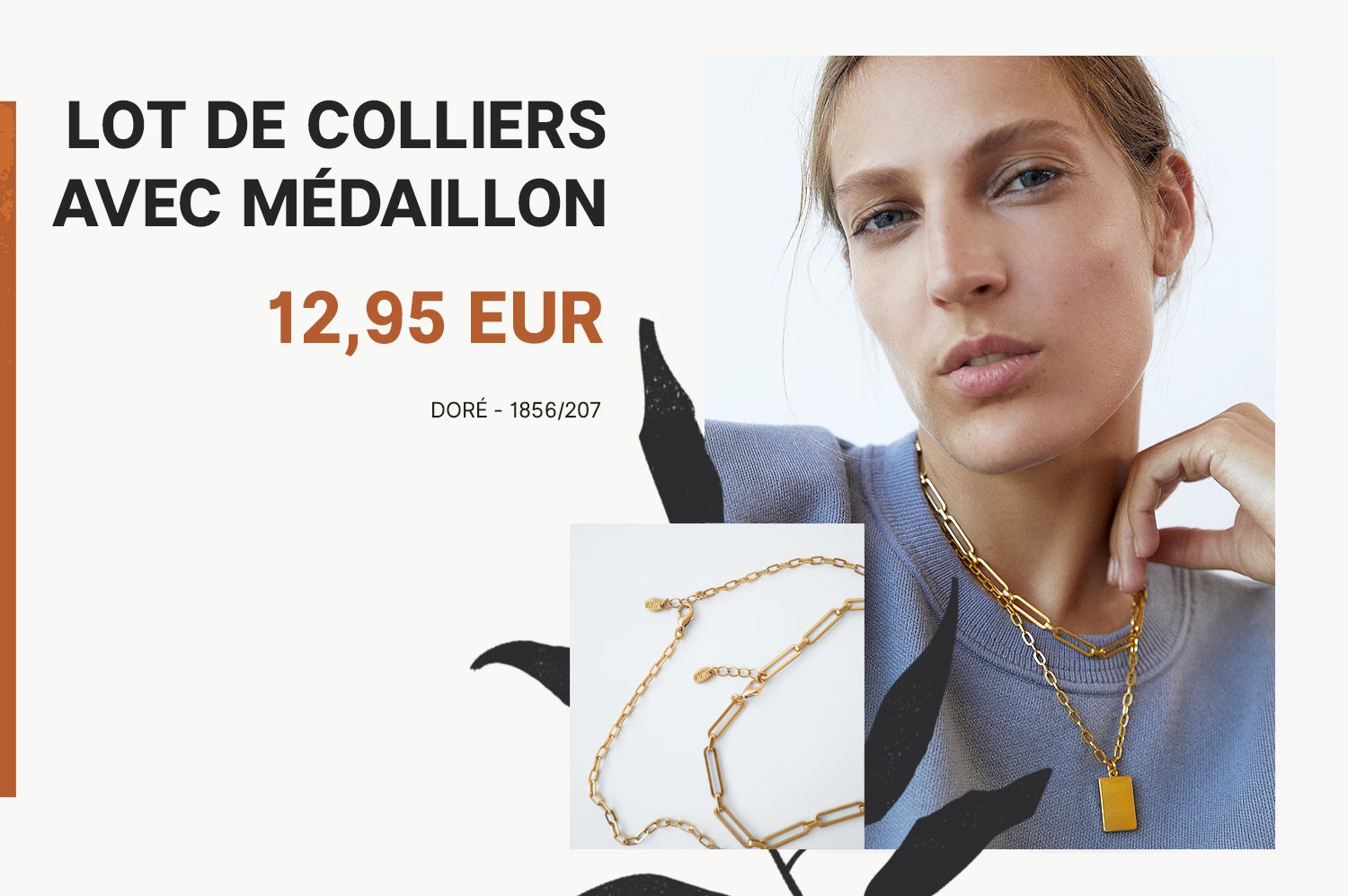 Lot de collier avec médaillon. | Photo : Zara.com