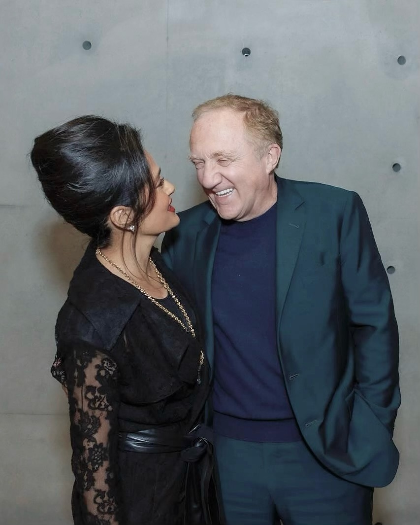 Salma Hayek and her husband, François-Henri Pinault, on her social media post, dated March 5, 2025 | Source: Instagram/salmahayek