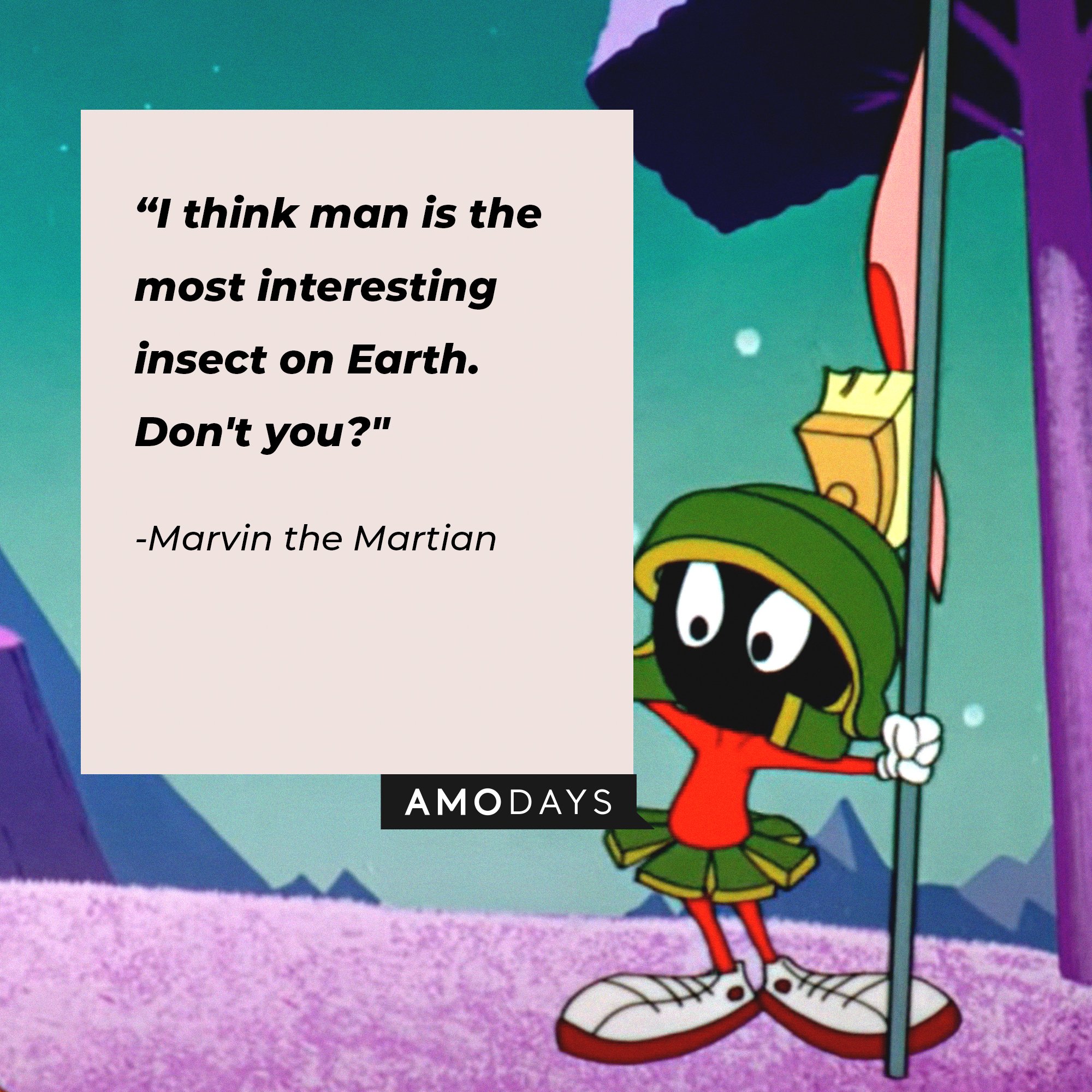  Marvin the Martian’s quote: "I think man is the most interesting insect on Earth. Don’t you?” | Image: AmoDays