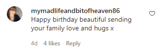 Kommentar eines Fans zu John Travoltas Hommage an seine Frau an ihrem Geburtstag. | Quelle: Instagram/Johntravolta