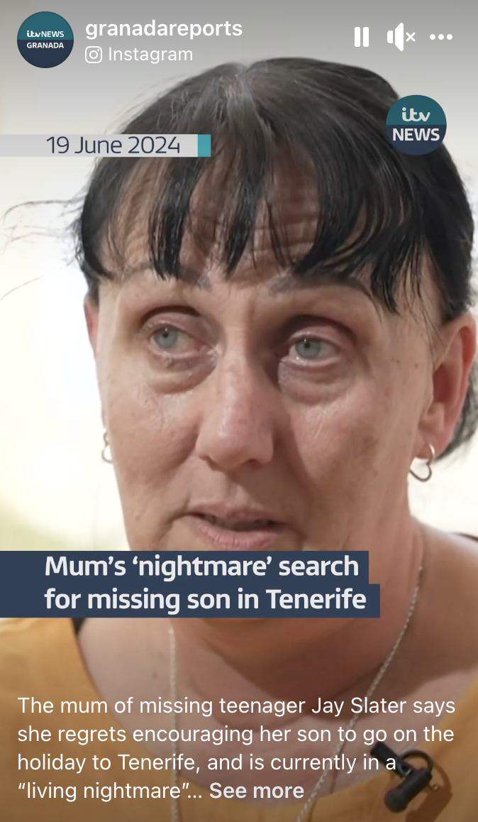 A heartbroken Debbie shares her thoughts on her son's disappearance, as seen in a clip posted on June 19, 2024 | Source: Instagram/granadareports
