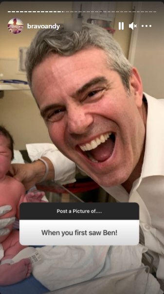 Andy Cohen shares a big smile as he meets his son for the first time | Source: Instagram /@bravoandy