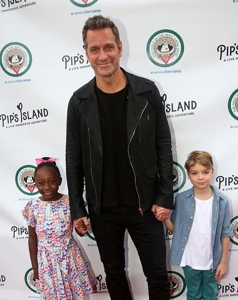 Mariska Hargitay's husband Peter Hermann and two of their children, Amaya and Andrew at the opening night celebration for "Pip's Island" in 2019 | Source; Getty Images