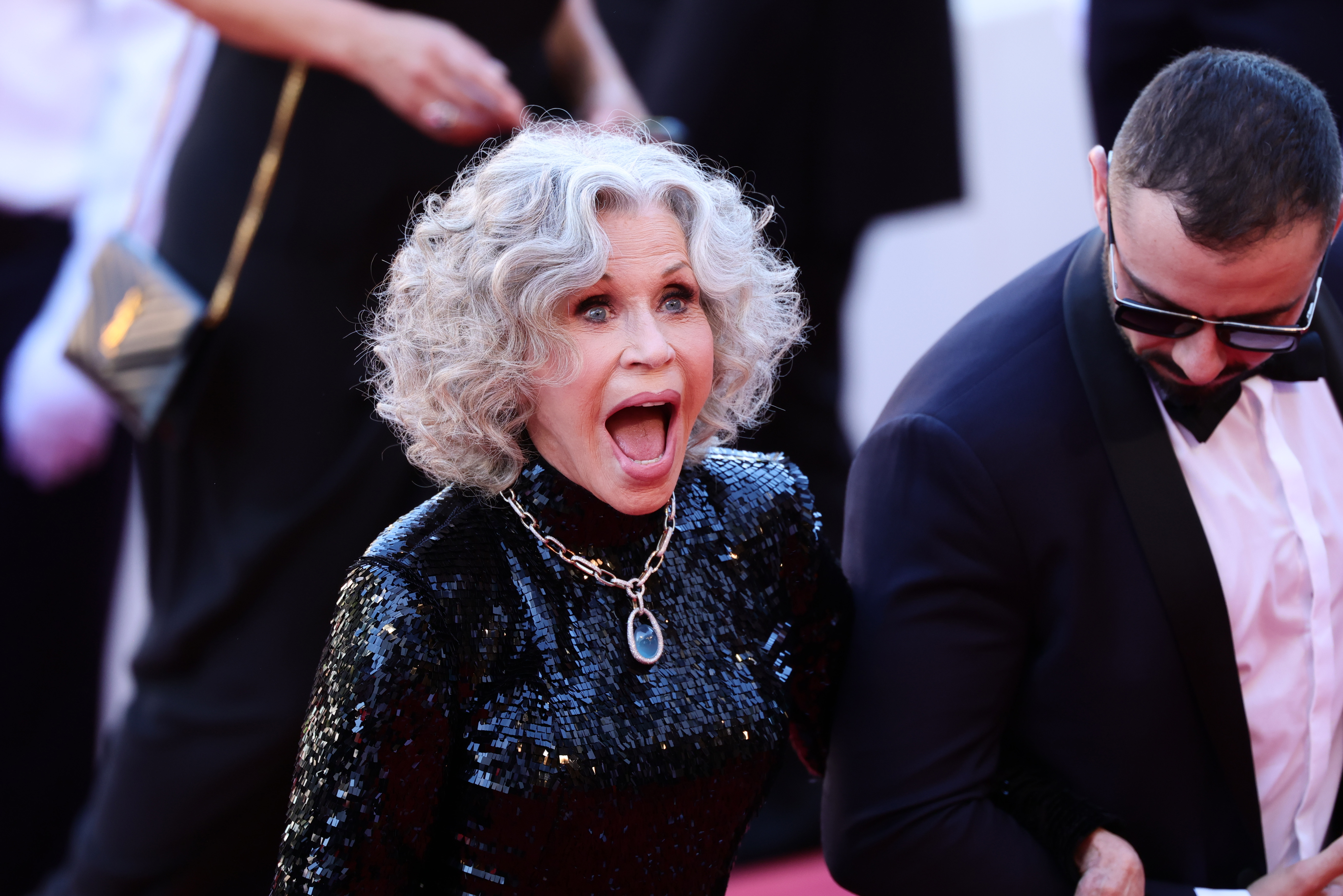 Jane Fonda attends the opening ceremony and "La Vénus Electrique" (The Electric Venus) screening during the 79th annual Cannes Film Festival at Palais des Festivals on May 12, 2026, in Cannes, France | Source: Getty Images
