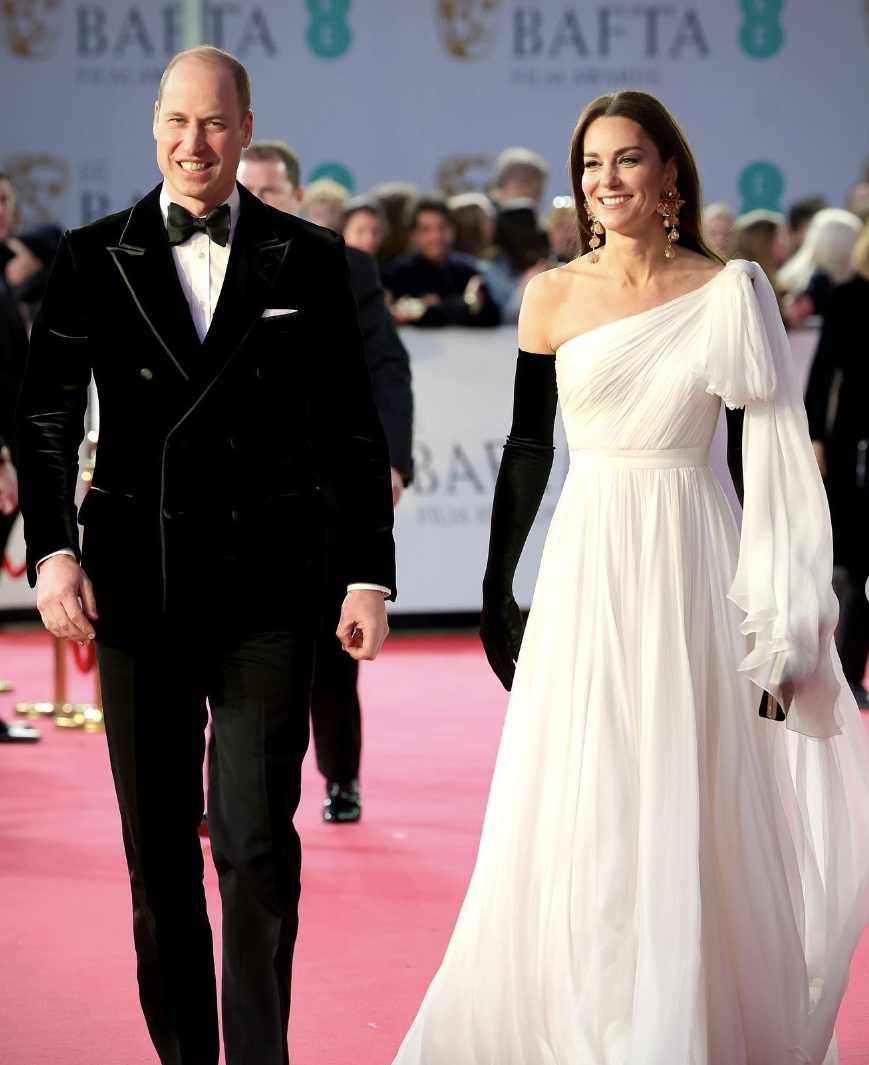 Prince William and Princess Catherine at the 2023 BAFTAs as seen in an Instagram carousel | Source: Instagram.com/princeandprincessofwales/