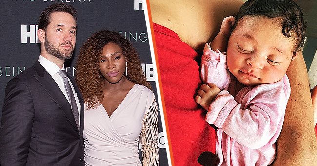 Picture of tennis player Serena Williams and husband Alexis Ohanian [left]. Picture of Alexis Olympia Ohanian [right] | Photo: Getty Images