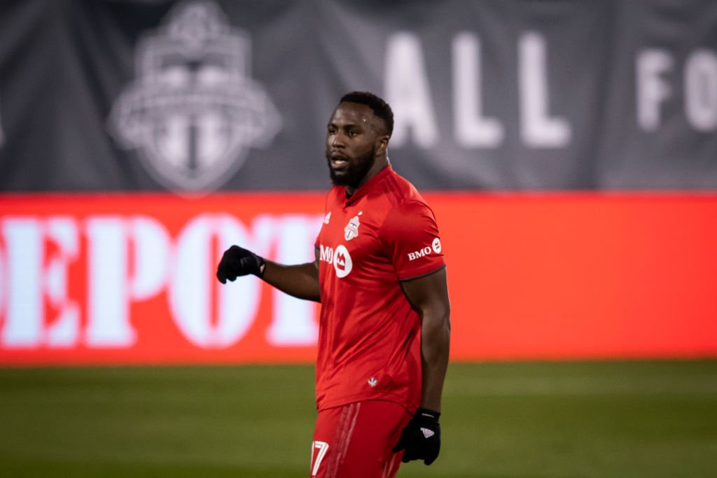 Jozy Altidore playing in the Audi 2020 Cup Playoff Conference against Nashville SC on November 24, 2020. | Photo: Getty Images