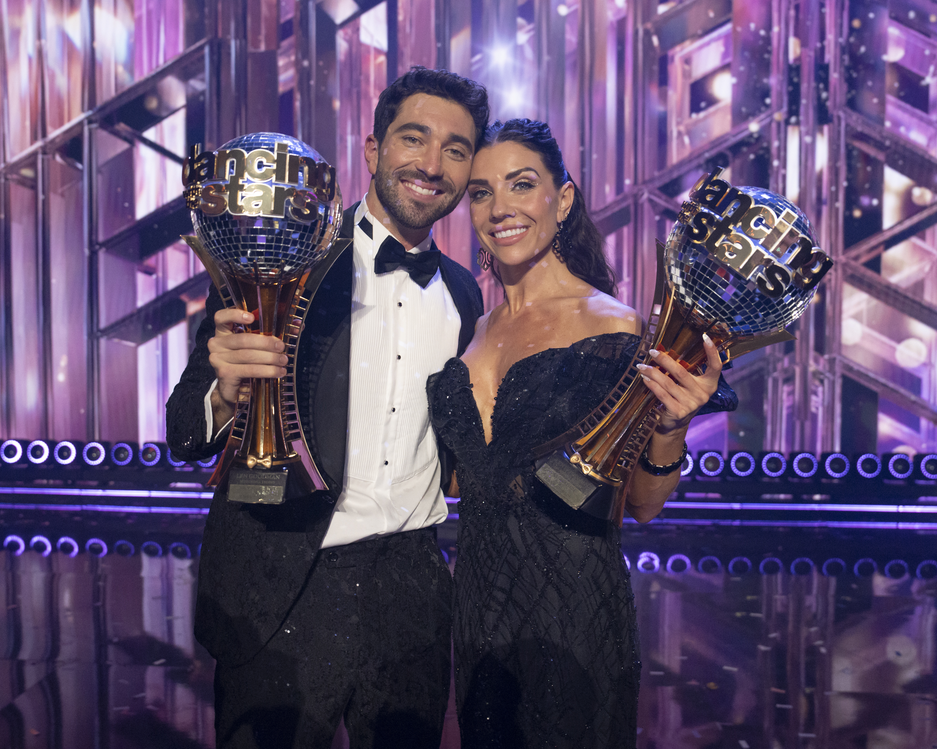 Joey Graziadei and Jenna Johnson on the set of "Dancing with the Stars," 2024 | Source: Getty Images