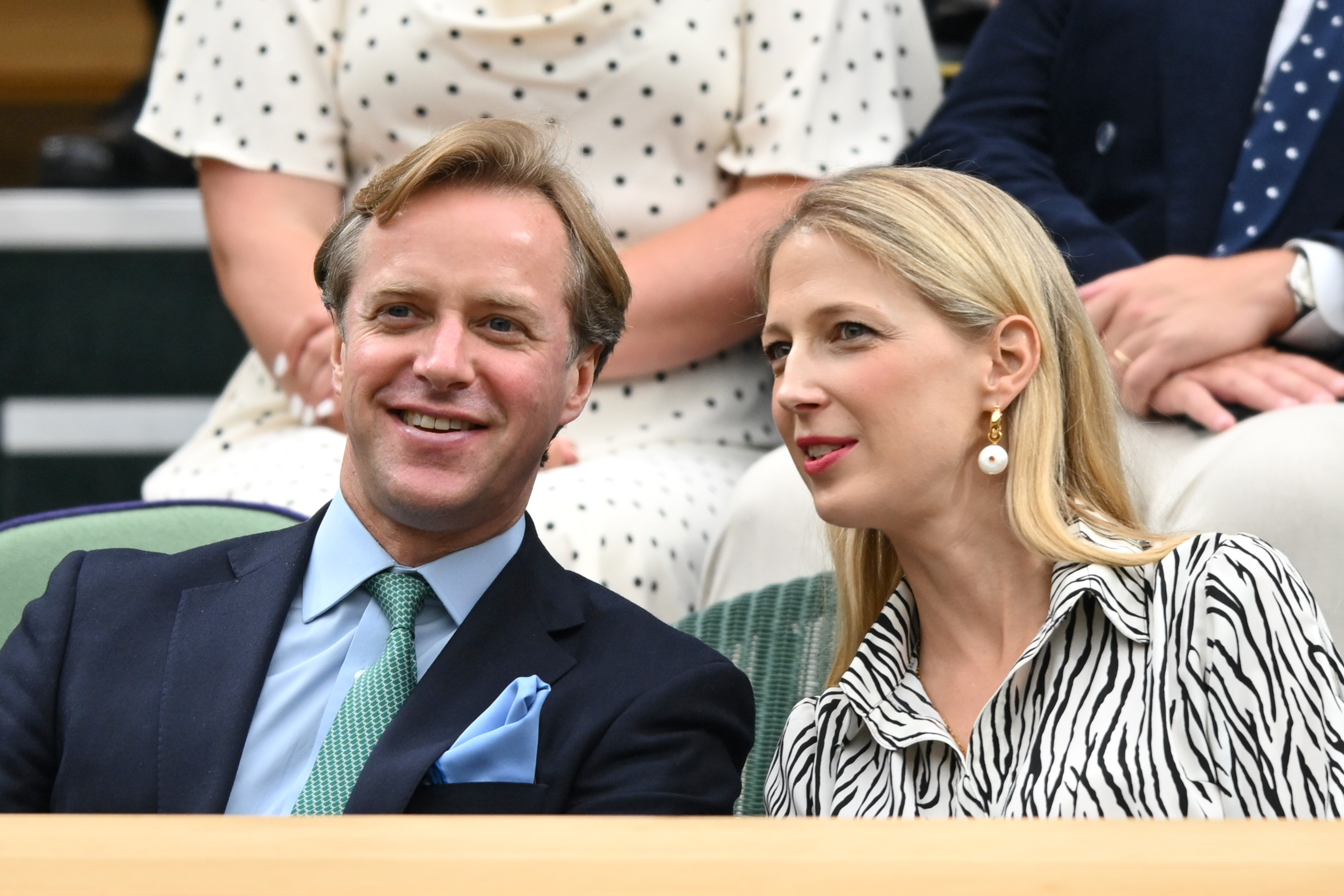 Thomas Kingston and Lady Gabriella Kingston at day two of the Wimbledon Tennis Championships at the All England Lawn Tennis and Croquet Club on July 04, 2023 | Source: Getty Images