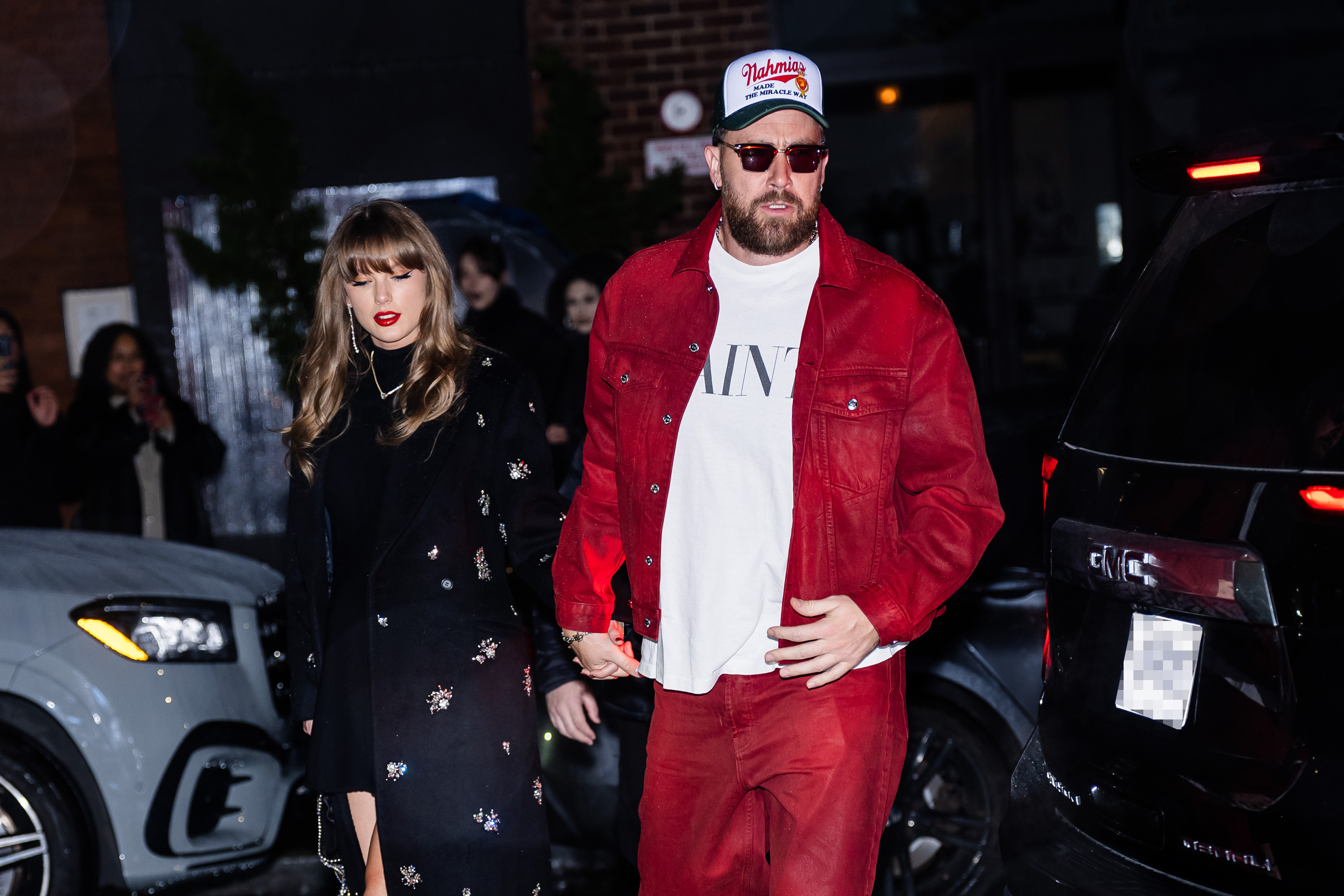 Taylor Swift and Travis Kelce pictured in the Meatpacking District on December 28, 2024, in New York City. | Source: Getty Images