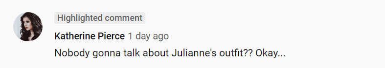 Another fan also comments on Julianne Hough's outfit | Youtube: America's Got Talent