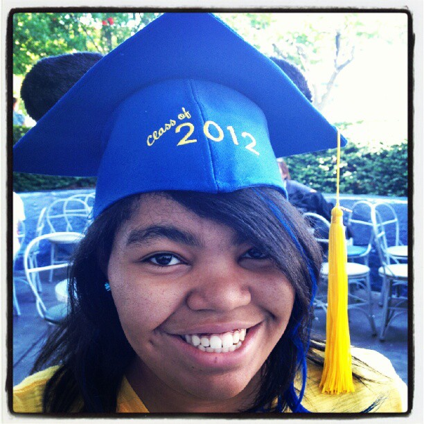 Kareema Jackson smiling for a photo in graduation attire, posted on May 28, 2012. | Source: Instagram/kareema_with_two_es