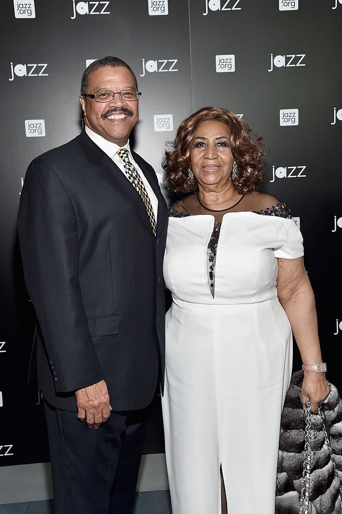 Aretha Franklin and Willie Wilkerson at the opening of the Mica and Ahmet Ertegun Atrium in New York in December 2015. | Photo: Getty Images