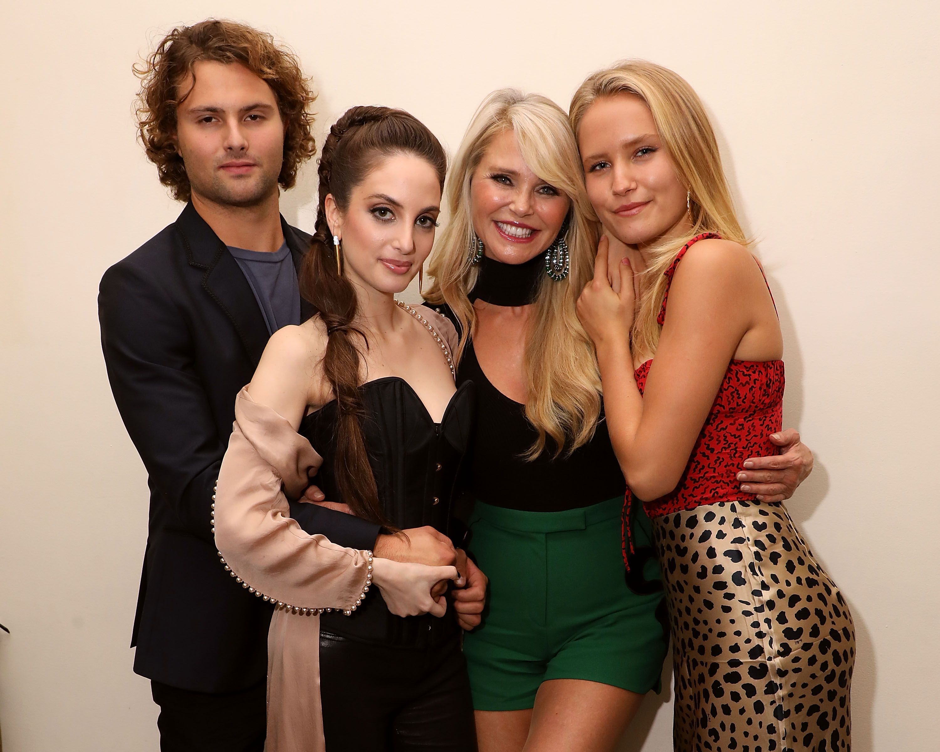 Jack Brinkley-Cook, Alexa Ray Joel, Christie Brinkley, and Sailor Lee Brinkley-Cook celebrate the opening night of Alexa Ray Joel's 2018 residency at Cafe Carlyle on September 25, 2018 in New York City. | Source: Getty Images