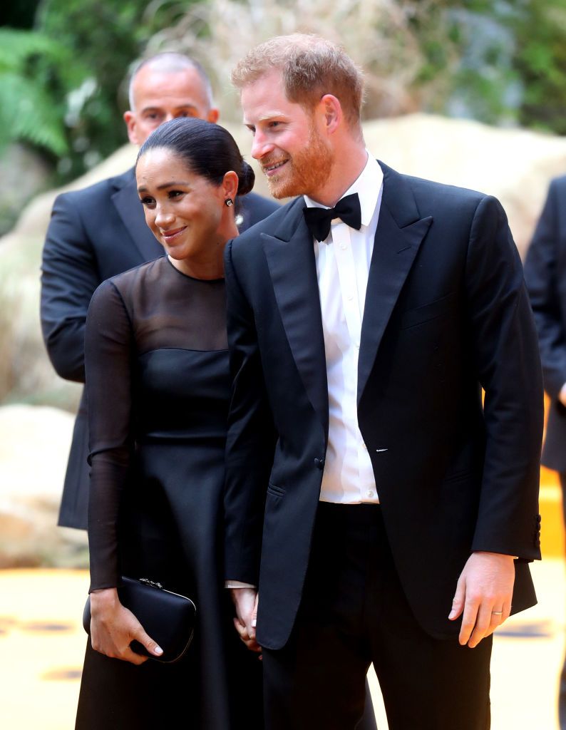 Prince Harry and Meghan Markle at "The Lion King" European Premiere at Leicester Square on July 14, 2019 | Photo: Getty Images