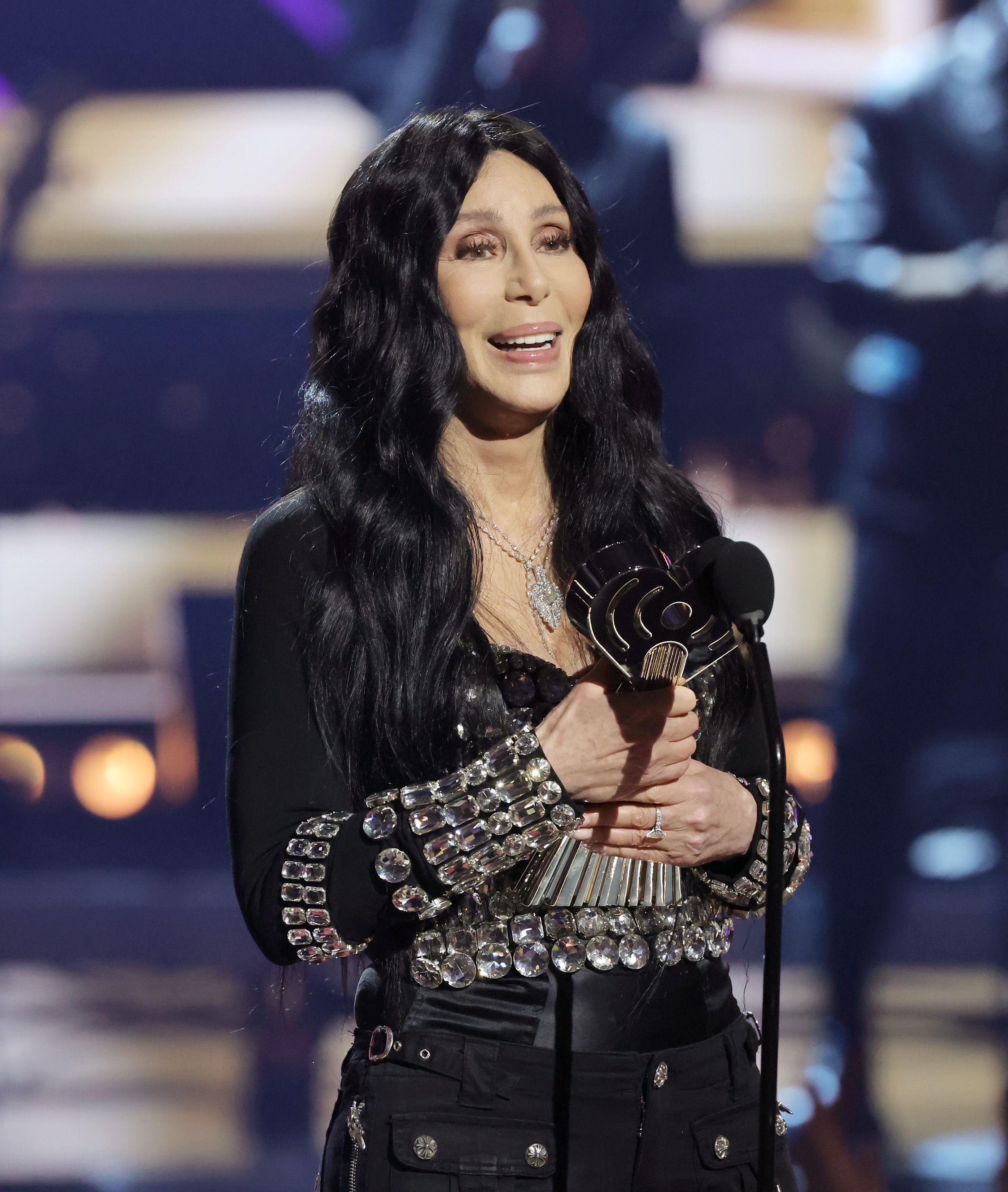 Cher accepting the Icon Award during the iHeartRadio Music Awards at Dolby Theatre. | Source: Getty Images