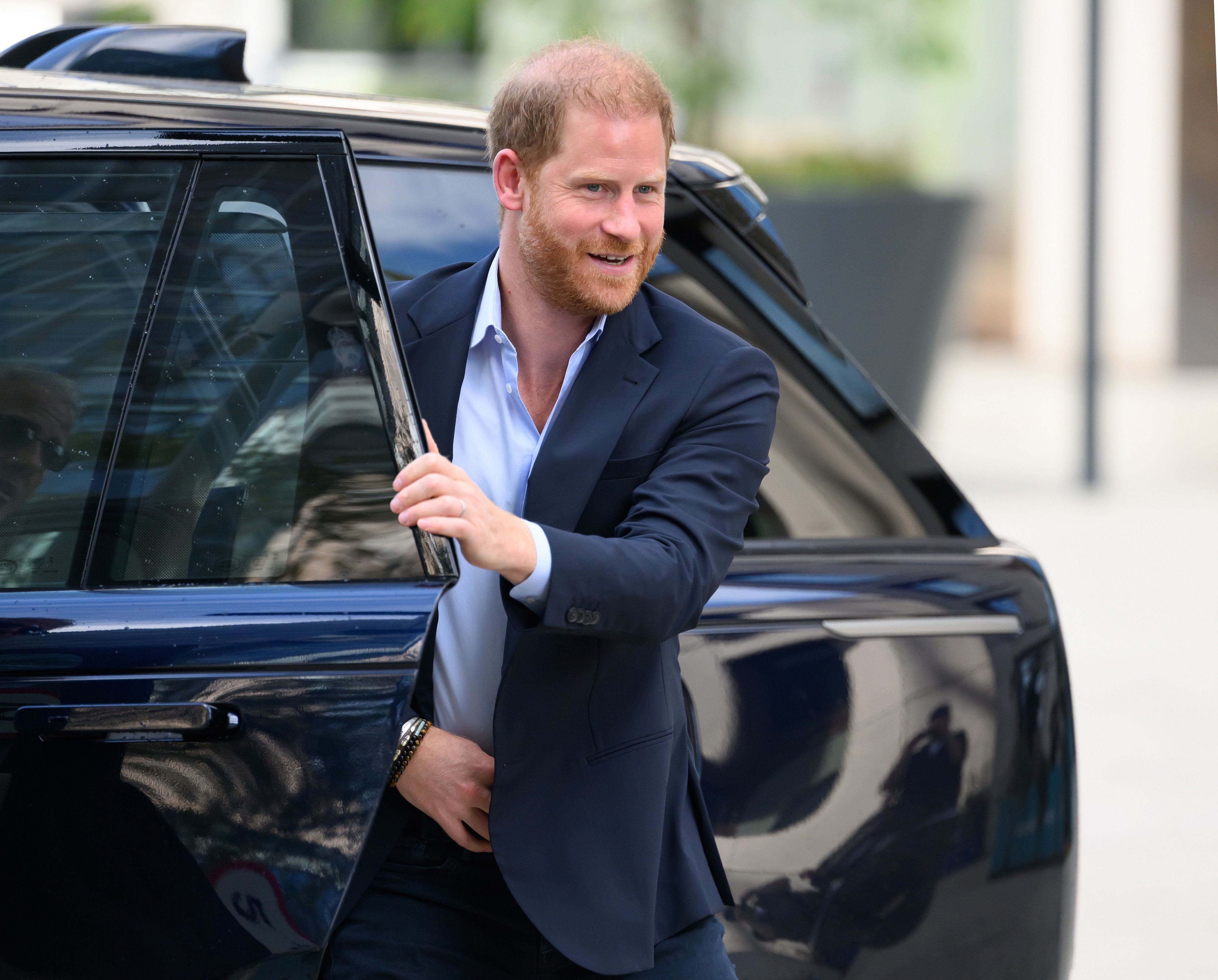 Prince Harry visits the Centre For Blast Injury Studies at Imperial College London on September 10, 2025, in London, England | Source: Getty Images