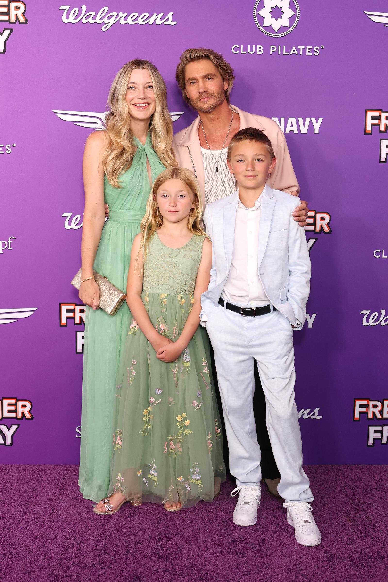 Chad Michael Murray, his wife Sarah Roemer and their children at the premiere of Disney's "Freakier Friday" at El Capitan Theatre in Los Angeles, California on July 22, 2025 | Source: Getty Images