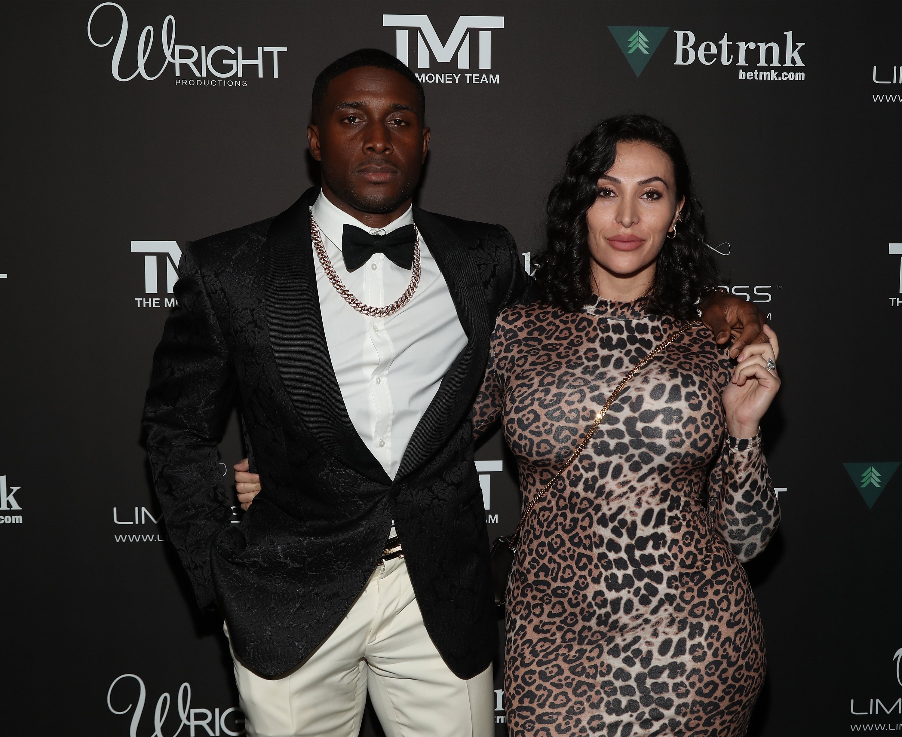 Reggie Bush and Lilit Avagyan at Floyd Mayweather's 43rd Birthday on February 21, 2020, in Los Angeles | Source: Getty Images