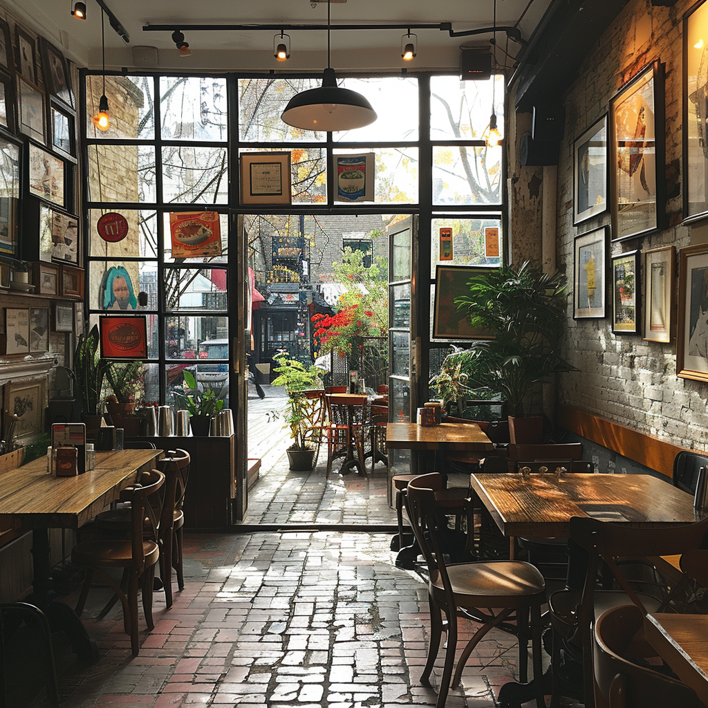 The interior of a coffee shop | Source: Midjourney