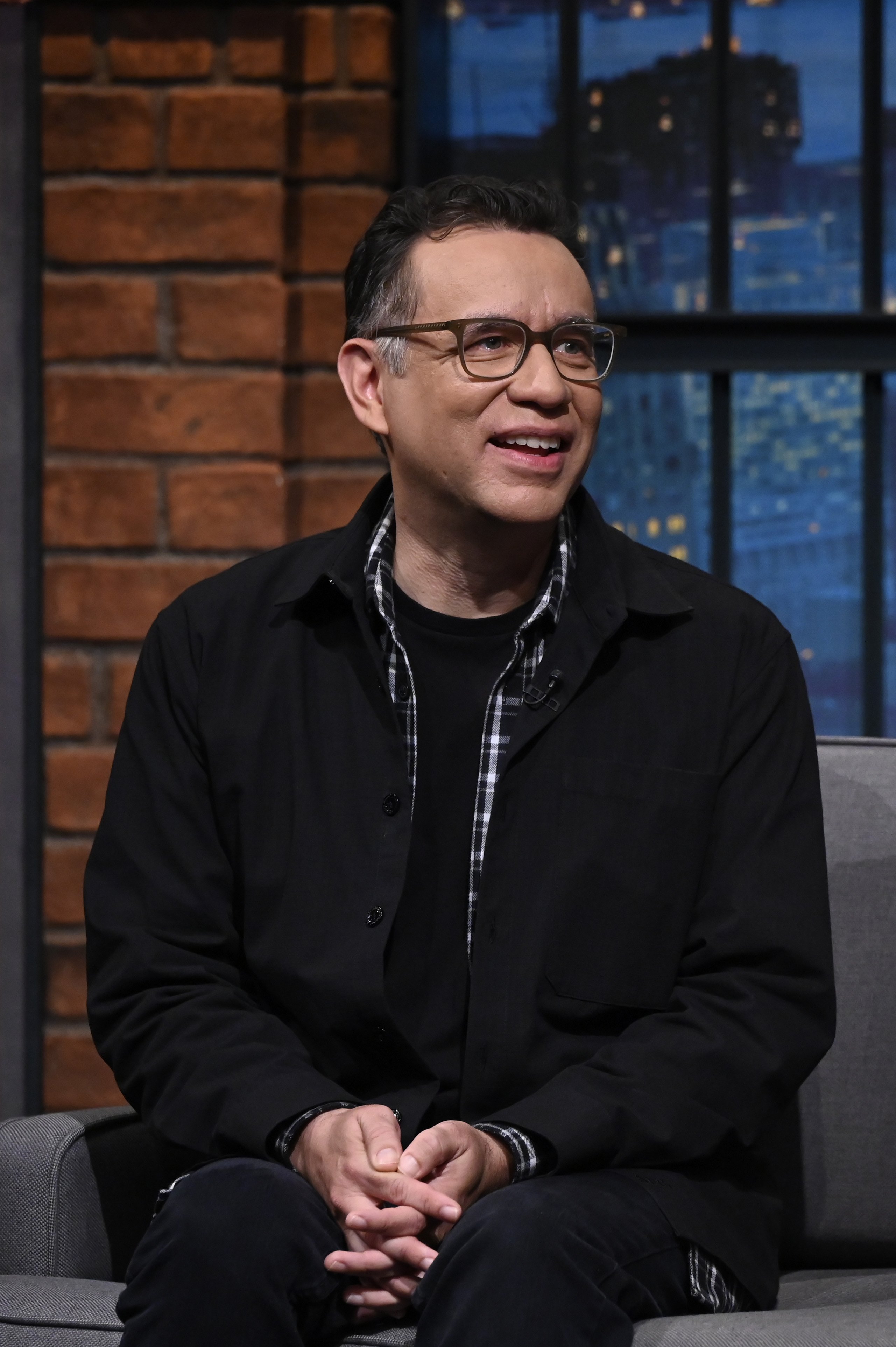 Fred Armisen, Comedian Ana Fabrega during an interview with host Seth Meyers on October 5, 2022. | Source: Getty Images