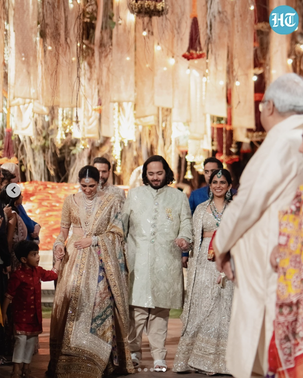 Photo from Anant Ambani and Radhika Merchant's pre-wedding festivities posted in March 2024 | Source: instagram/hindustantimes