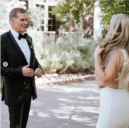 David Hasselhoff and his daughter Taylor on her wedding day posted on Februry 7, 2023 | Source: Instagram/davidhasselhoff