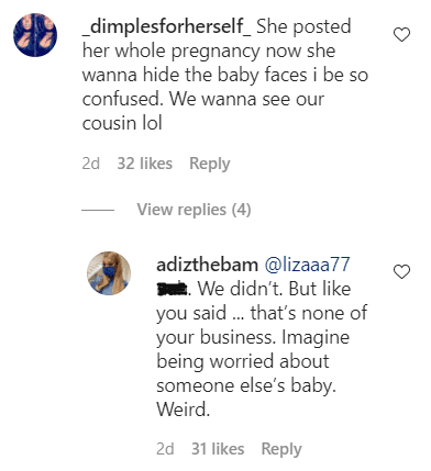 Bambi's reaction to a fan's comment. | Source: Instagram/reallilscrappy