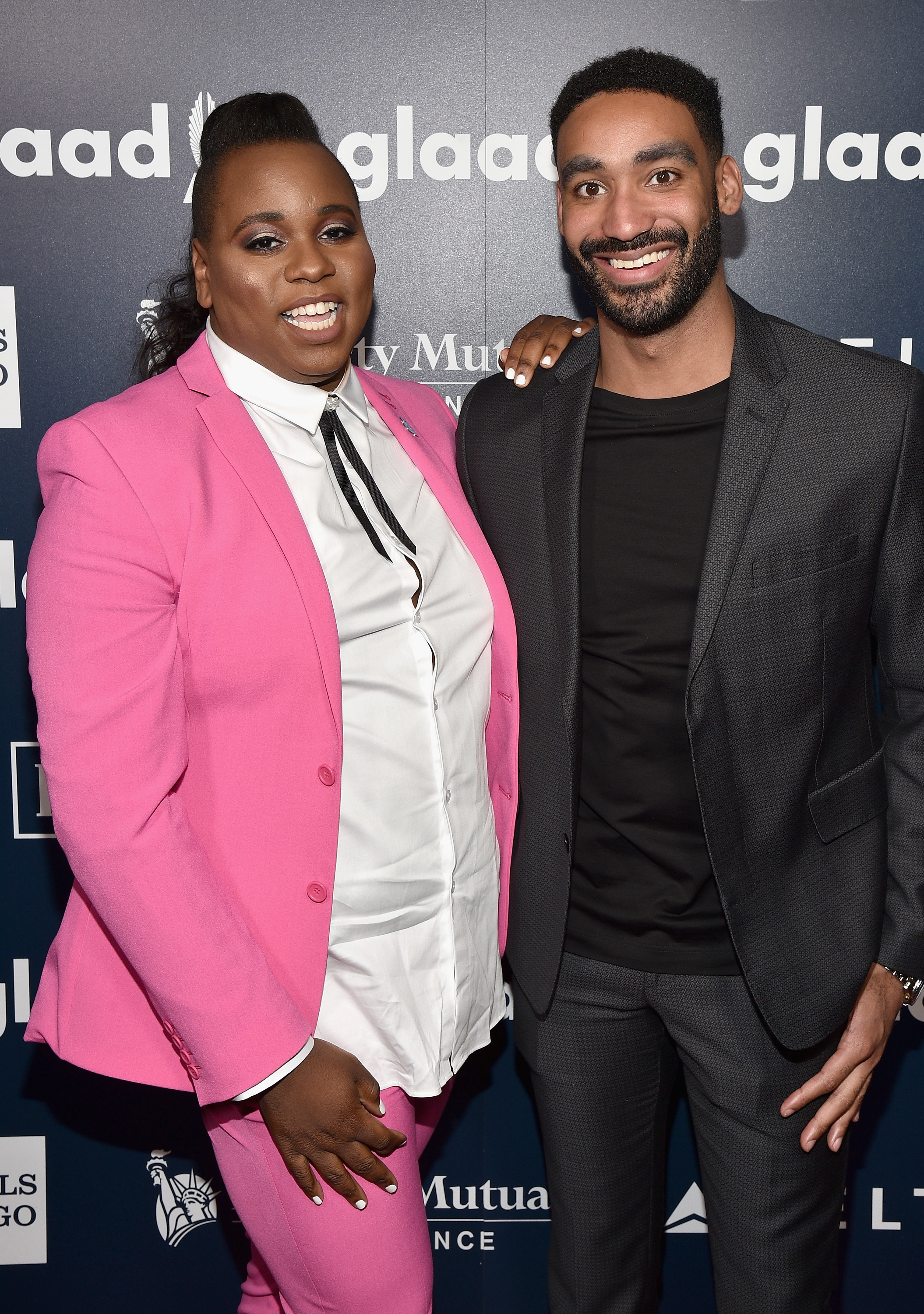 Actor Alex Newell and Zeke Thomas attend 28th Annual GLAAD Media Awards at The Hilton Midtown, on May 6, 2017, in New York City. | Source: Getty Images