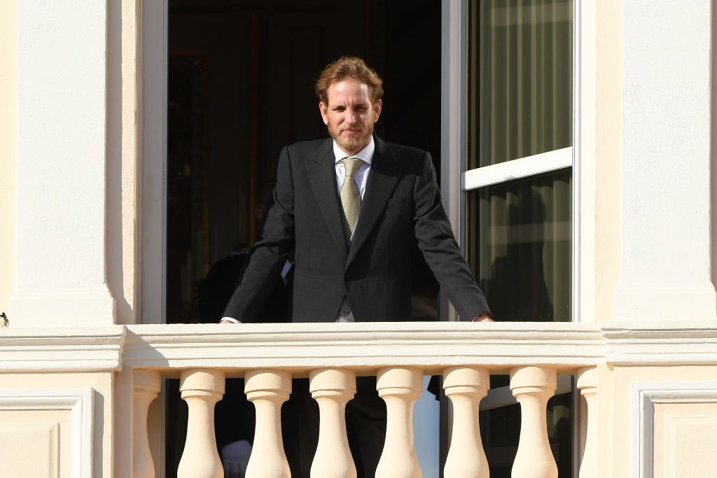 Andrea Casiraghi poses at the Palace balcony during the Monaco National Day Celebrations. | Source: Getty Images