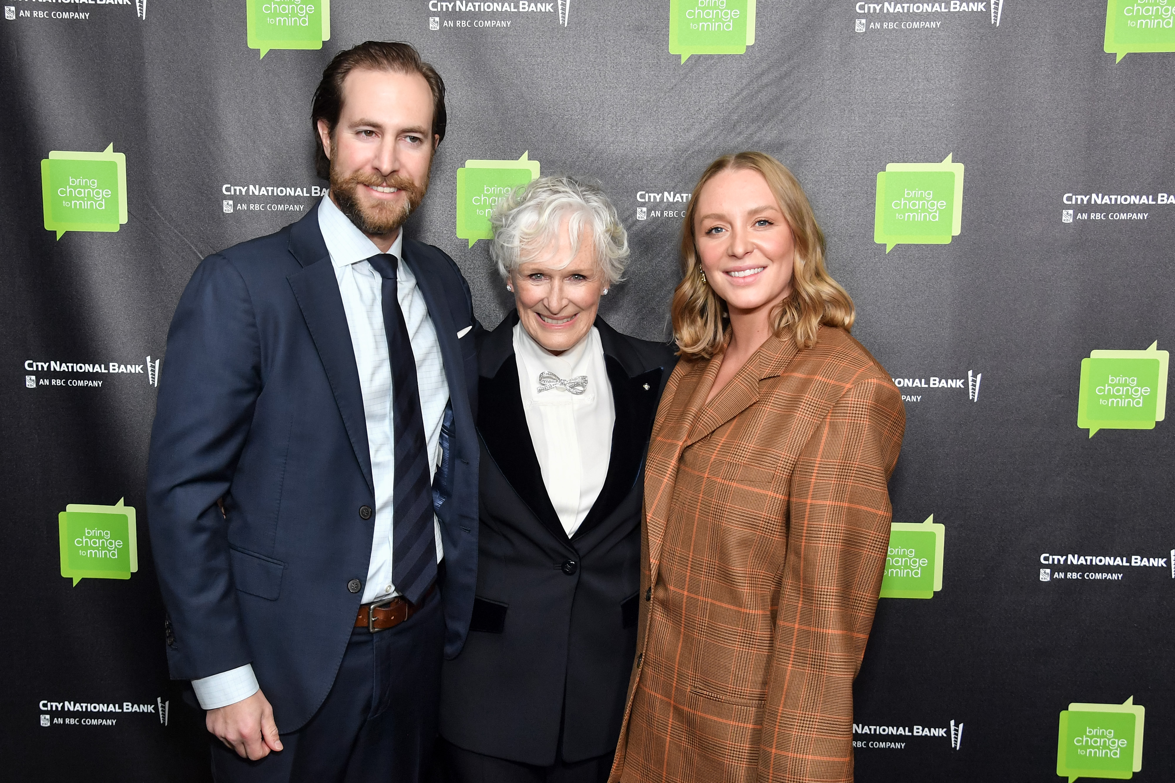 Marc Albu, Glenn Close, and Annie Starke during the Revels & Revelations 11 hosted at City Winery on October 9, 2023, in New York City. | Source: Getty Images