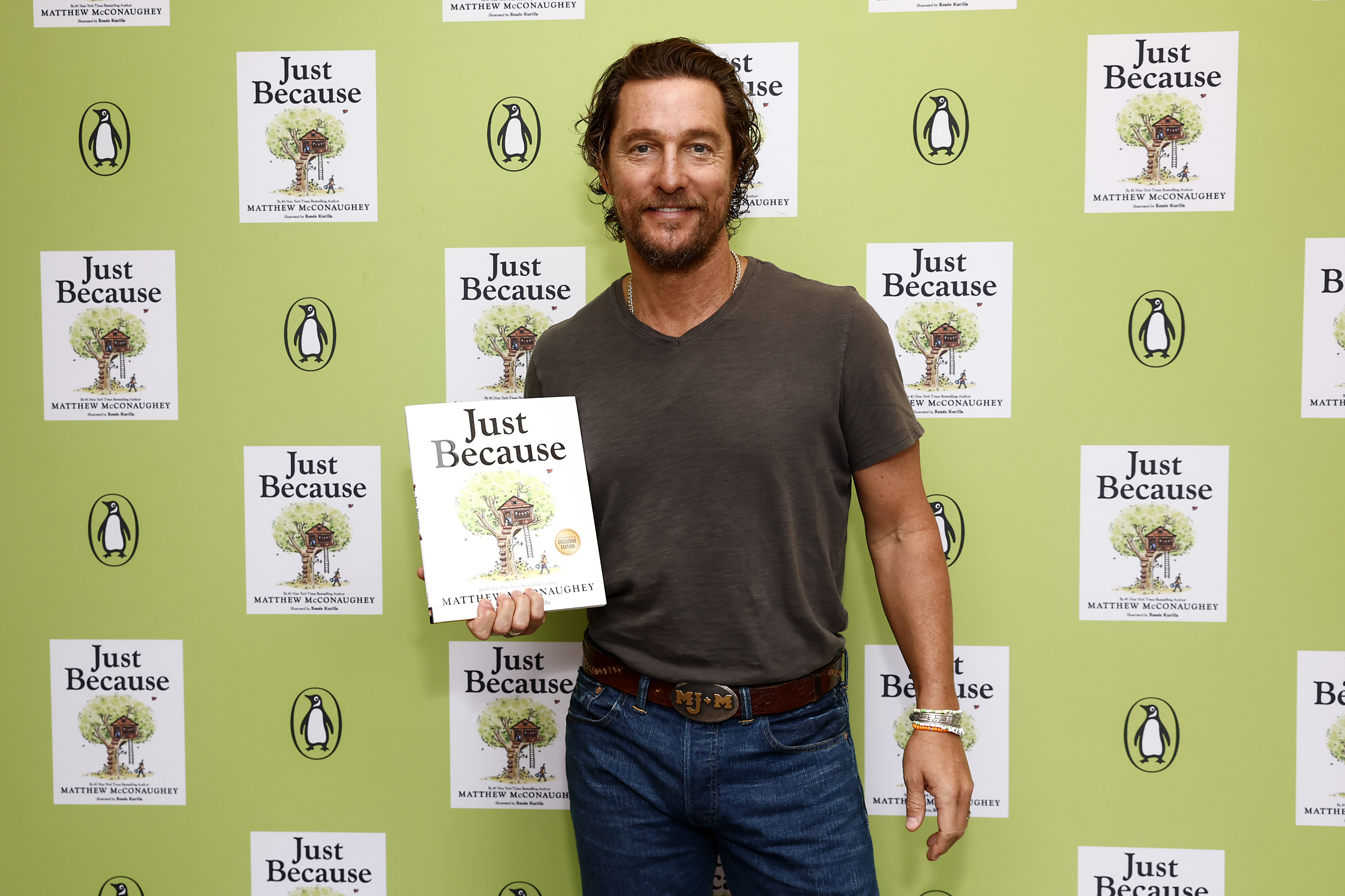 Matthew McConaughey at the release event of his book "Just Because" in Los Angeles, California on September 16, 2023 | Source: Getty Images