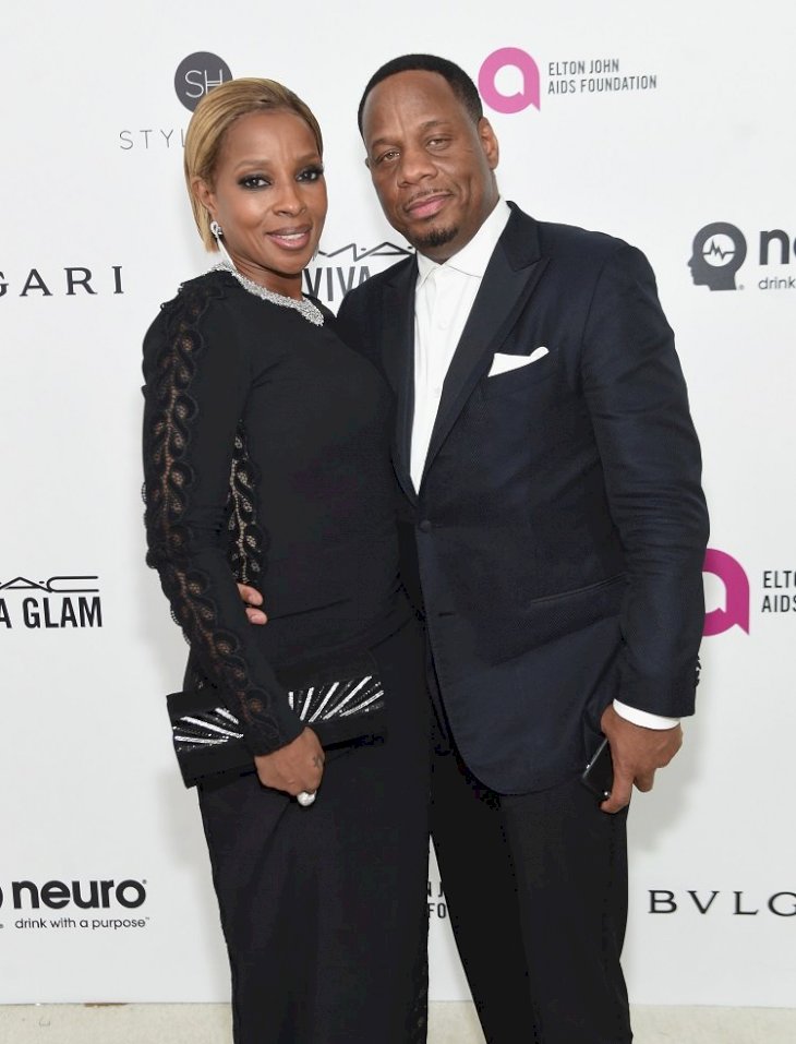 Mary J. Blige and ex-husband Kendu Isaacs at a 2018 event for the Elton John AIDS/ Source: Getty Images