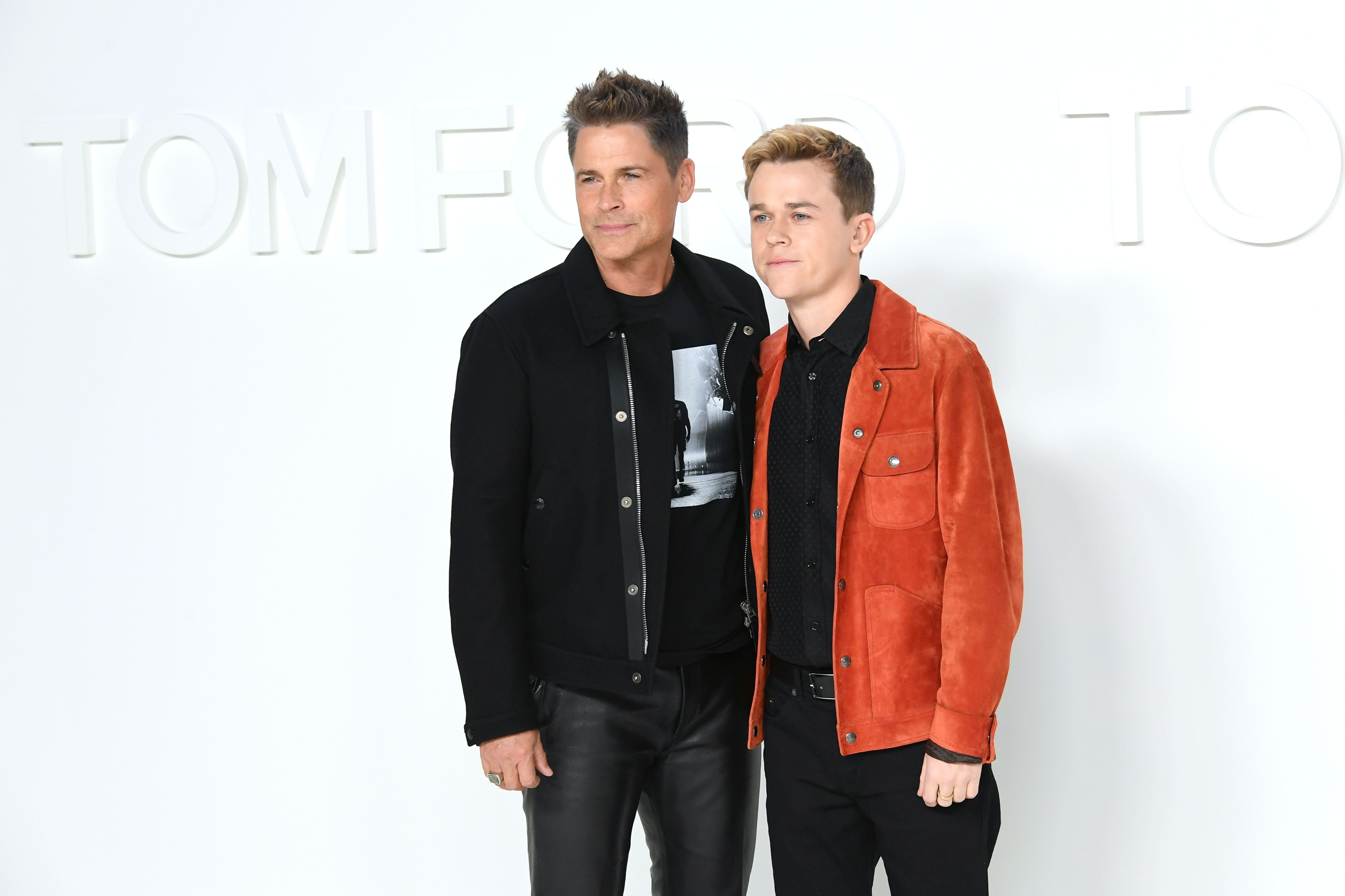 Rob Lowe and John Owen Lowe at the Tom Ford AW20 Show in 2020 in Hollywood, California | Source: Getty Images