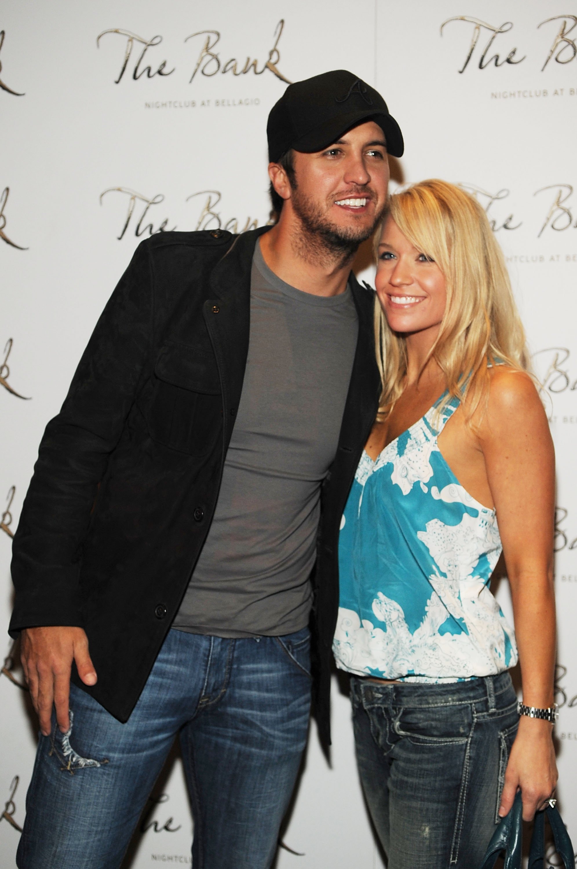 Luke Bryan and his wife Caroline Bryan arriving at The Bank Nightclub at The Bellagio Hotel and Casino Resort on April 3, 2009 in Las Vegas, Nevada. / Source: Getty Images