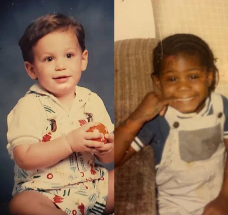 A childhood photo of the actress alongside the man she dated, showing both of them at a young age | Source: Instagram/brandontour