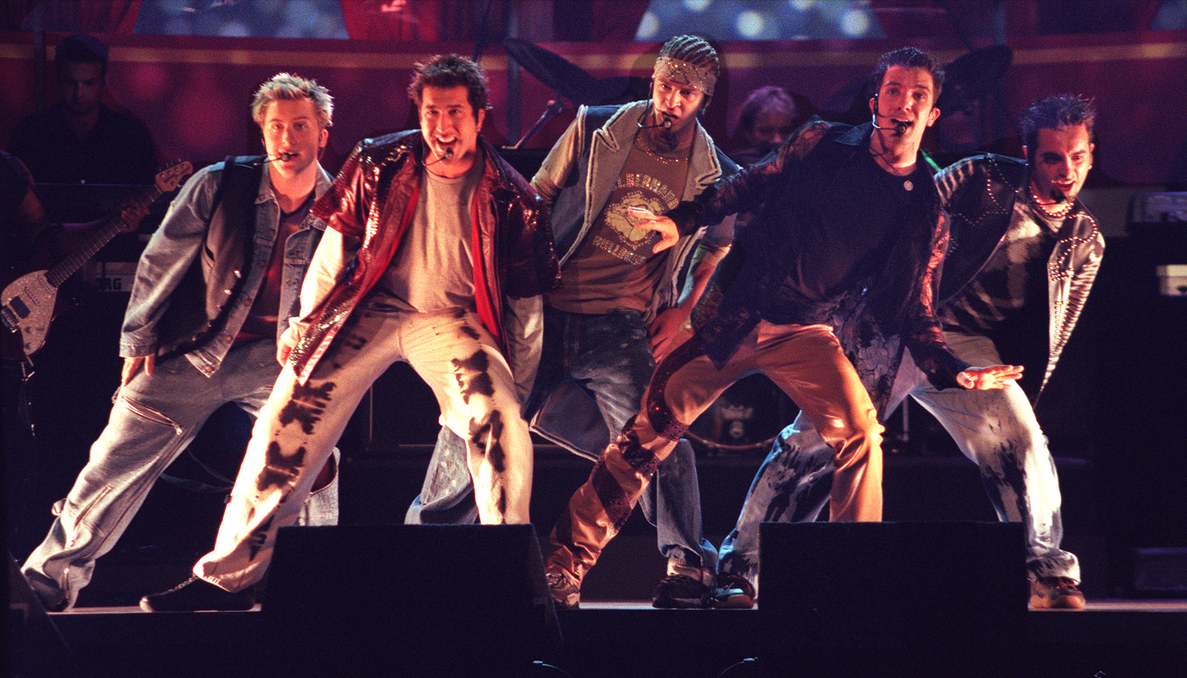 *NSYNC during the 2000 MTV Movie Awards at Sony Pictures on June 3, 2000 in Culver City | Source: Getty Images