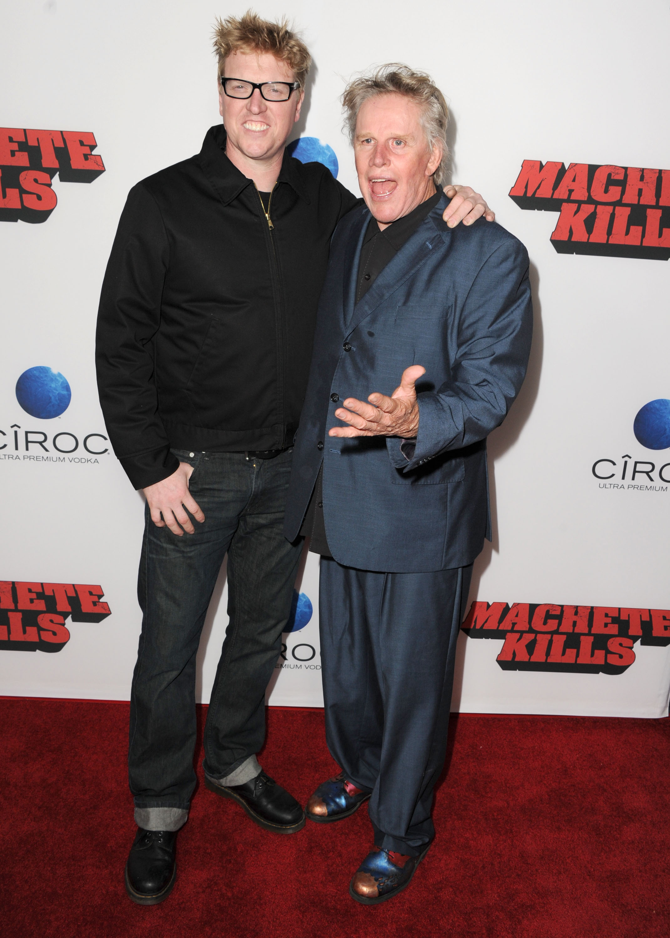 Jake Busey and Gary Busey attend the 