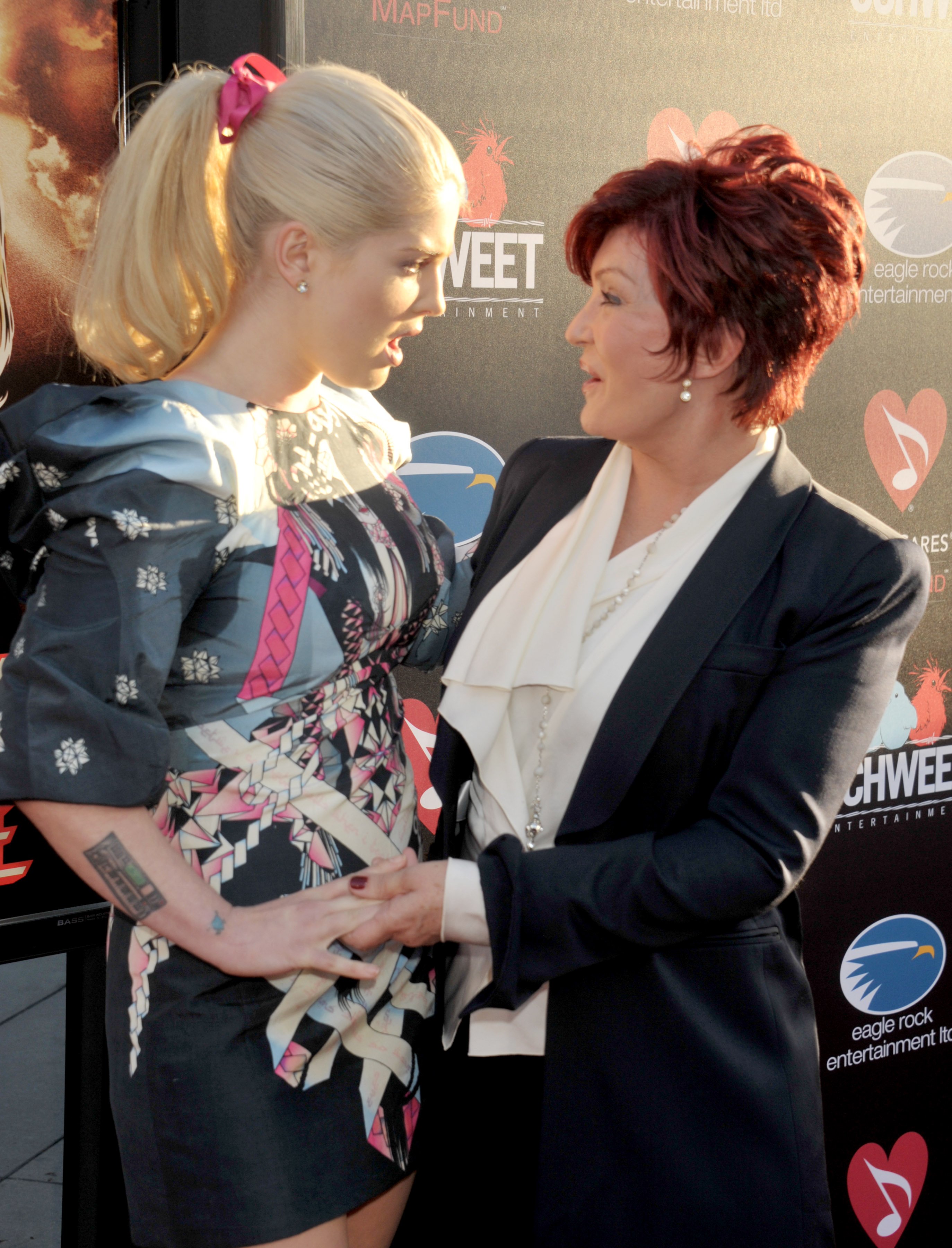 Kelly Osbourne and Sharon Osbourne attend the Los Angeles Premiere of 