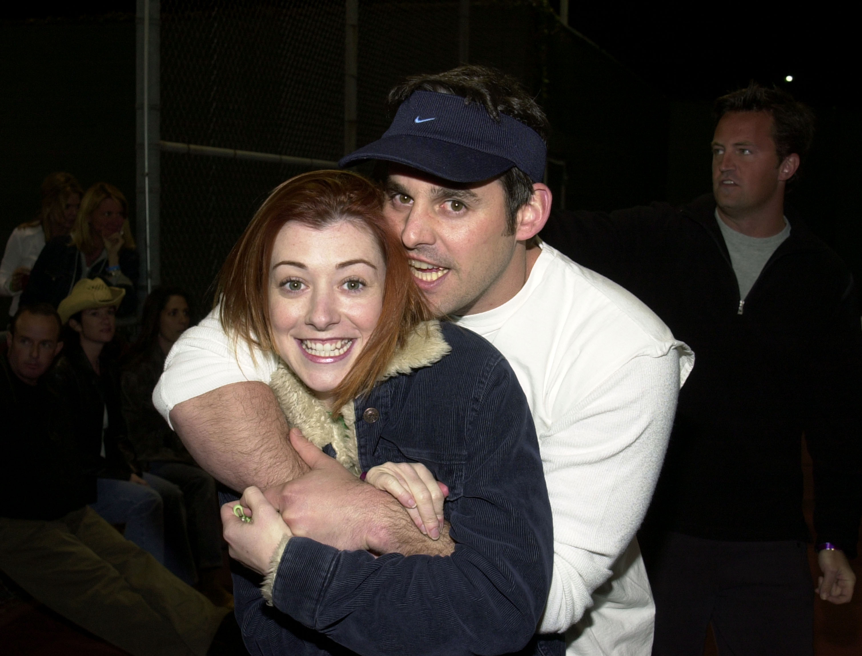 Alyson Hannigan & Nicholas Brendon during 1st Annual Celebrity Dodgeball Game to Benefit The Elizabeth Glaser Pediatric Aids Foundation at Toluca Lake Tennis Club in Los Angeles, California, United States.