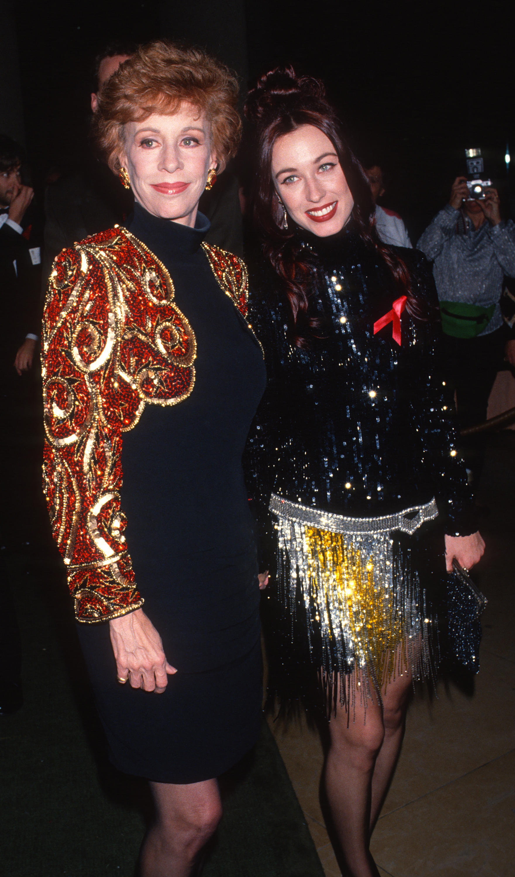 Carol Burnett and Erin Hamilton at the 50th Golden Globe Awards in Los Angeles in 1993 | Source: Getty Images