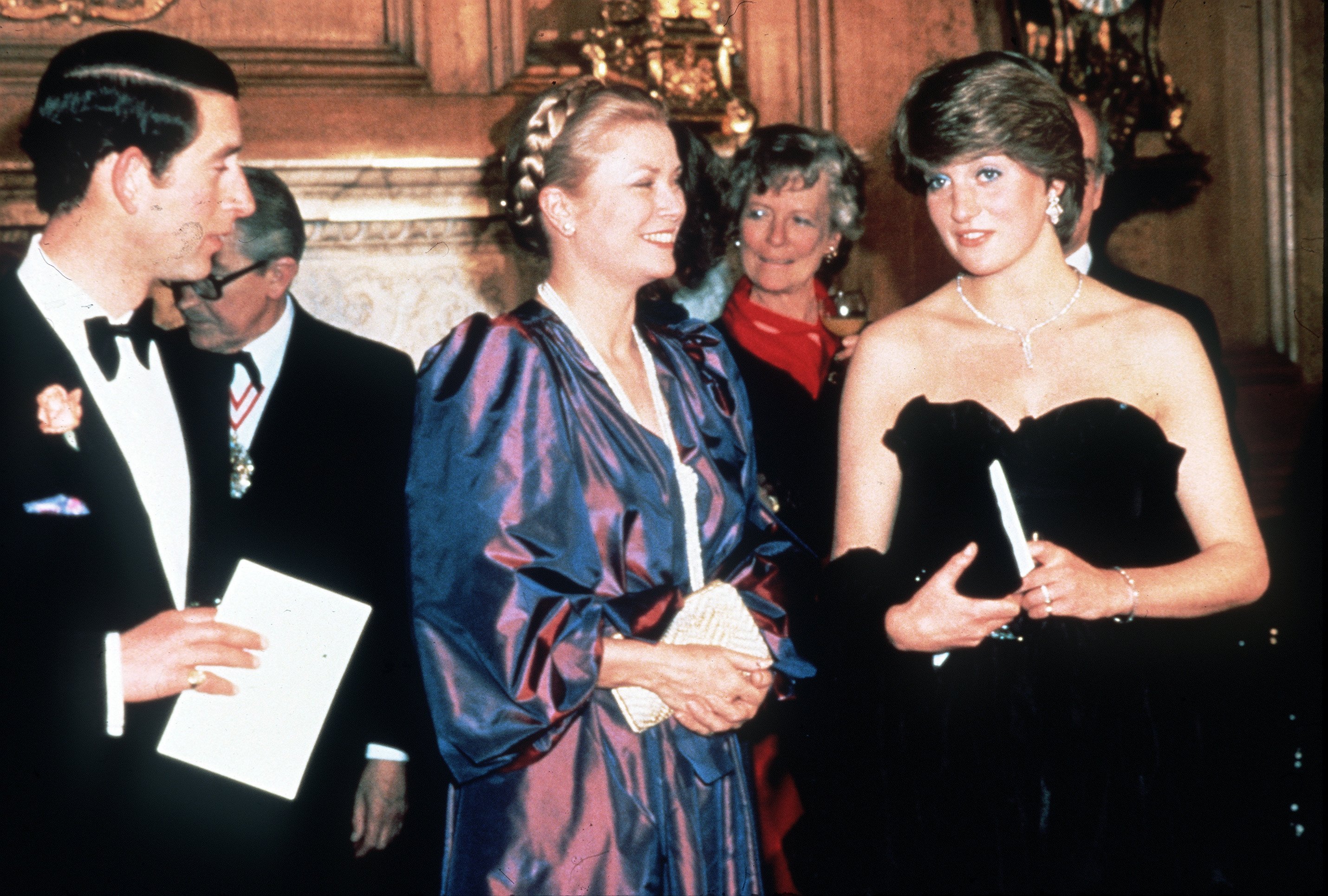 Prince Charles, Lady Diana Spencer, and Princess Grace of Monaco at a fundraising concert and reception on March 9, 1981, in London, United Kingdom. | Source: Anwar Hussein/WireImage/Getty Images