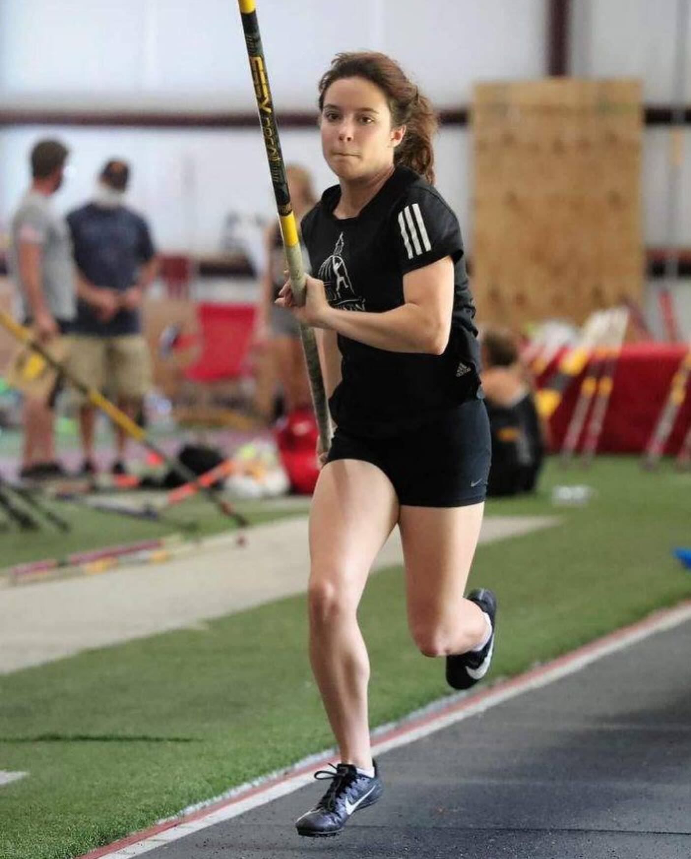 Avery Koonce, a track and field star, in action, from a Facebook post dated September 10, 2024 | Source: Facebook/austinpolevaultandthrows