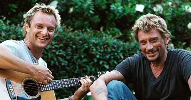 David Hallyday et son père. | Photo : Getty Images