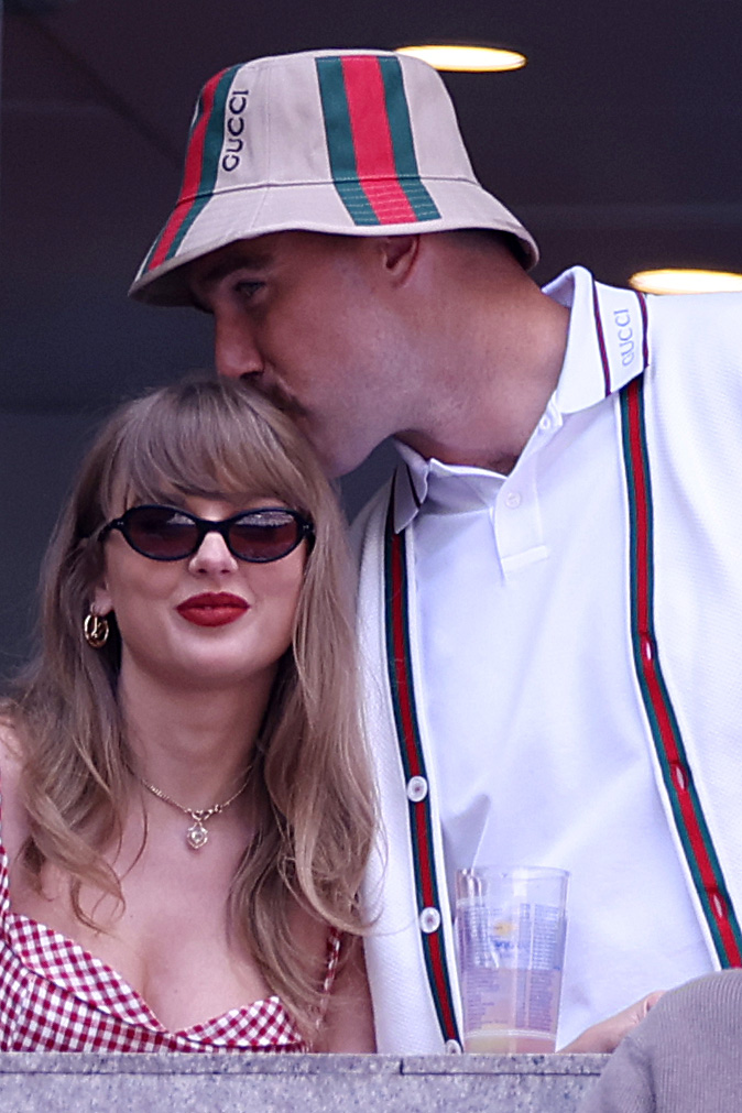 Taylor Swift and Travis Kelce attend the Men's Singles Final match on Day Fourteen of the US Open on September 8, 2024, in Queens, New York City. | Source: Getty Images