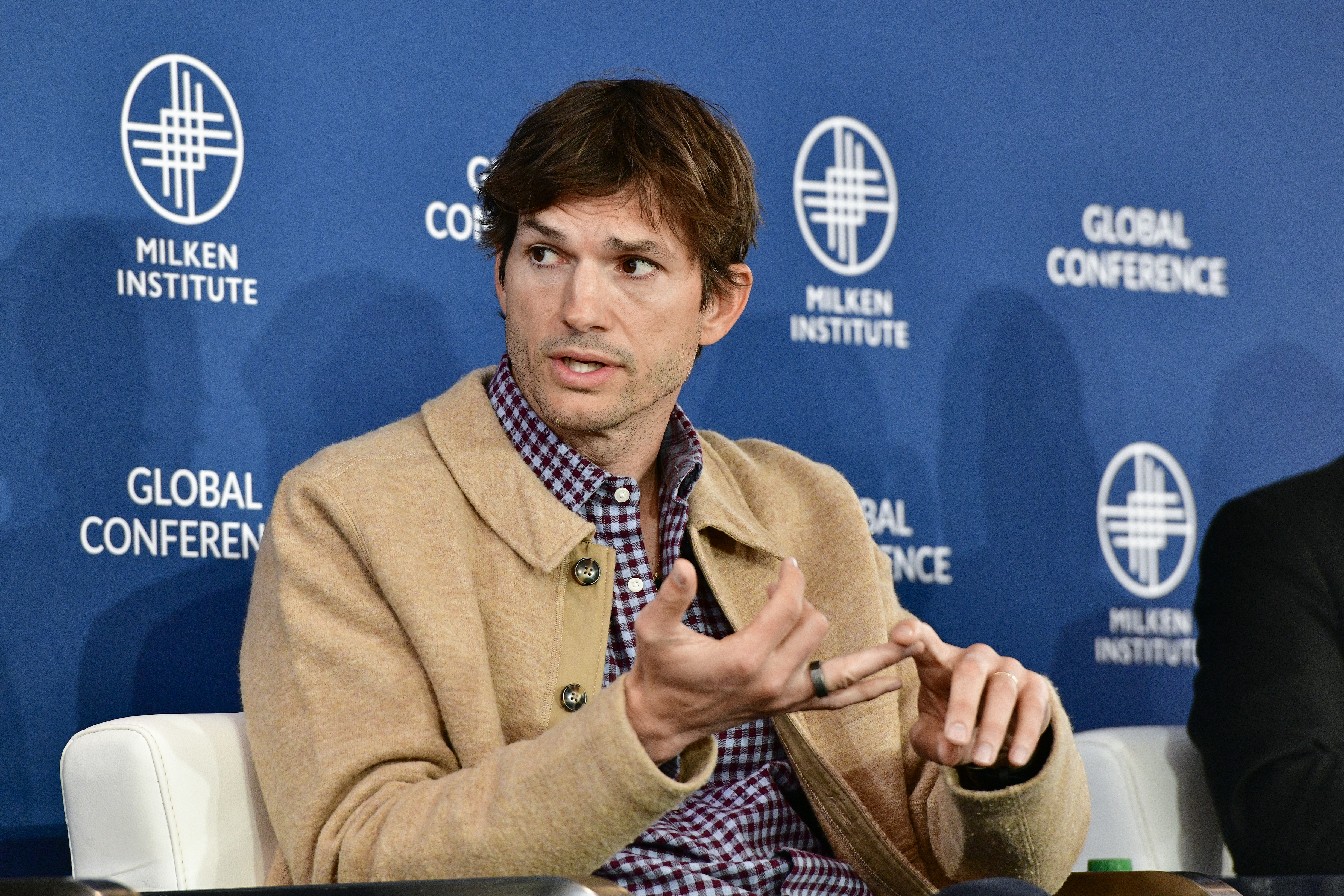 Ashton Kutcher attends the 2023 Milken Institute Global Conference at The Beverly Hilton on May 1, 2023 in Beverly Hills, California | Source: Getty Images