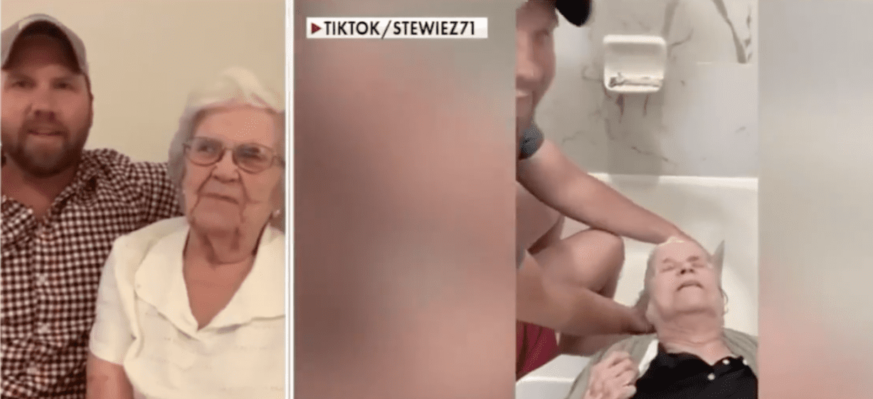Matthew Stewart y su abuela Bobbe. | Foto: Youtube.com/Fox News